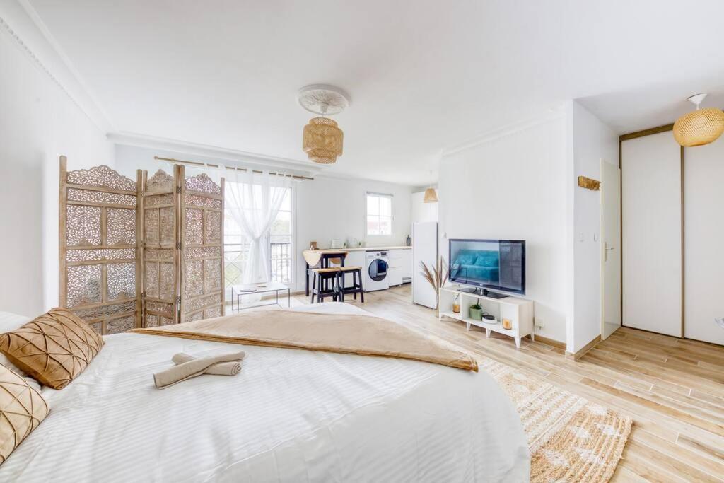 Studio Vue Direct Sur Le Port De Cergy, Parking Prive Gratuit Exteriér fotografie