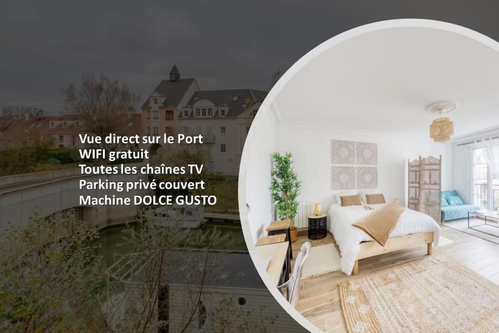 Studio Vue Direct Sur Le Port De Cergy, Parking Prive Gratuit Exteriér fotografie